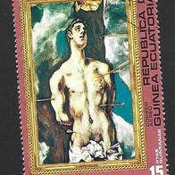 Äquatorialguinea Sondermarke " El Greco Gemälde " Michelnr. 818 o