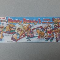 Ü - Ei Beipackzettel Hanny Bunny ´s lustige Ski - Hasen 1996 ( Variante )