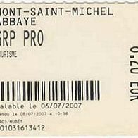 Eintrittskarte zur Mont-Saint-Michel Abbaye 2007