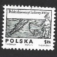 Polen Briefmarke " Holz geschnitzt Designs aus dem 16. Jahrhundert " Michelnr. 2350 *
