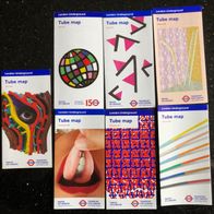 7 different London Underground TUBE Plans Maps NEW in excellent condition