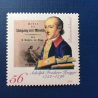 BRD 2002 - Mi. Nr. 2241 - 250. Geb. Adolph Freiherr v. Knigge - postfrisch
