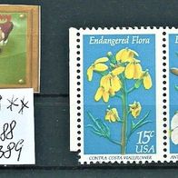 USA 1979 " Gefährdete Flora Endangered Mi. 1388 & 1389 ZD Paar Postfrisch * * 15c US