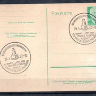 DDR 1957 Karte gestempelt 24. April 1957 (Kobra)