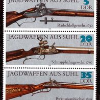 alter DDR Briefmarken/ Gedenkblock/ Zusammendruck "Jagdwaffen aus Suhl 2" v. 1978