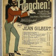 Notenheft Puppchen von Jean Gilbert - 1912 - 6 Seiten - ThaliaTheater - Rahmenlos -