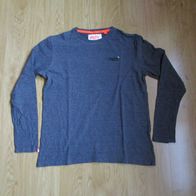 SuperDry Pullover, langarm T-Shirt, Grau, Größe L, Neuwertig