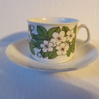 Arzberg Kaffeetasse + Untertasse Kirschblüte, 2 Teile