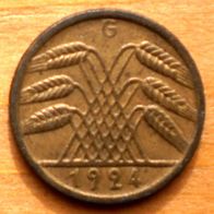5 Reichspfennig 1924 G