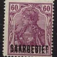 Saargebiet postfrisch/ Falz/ Falzrest Michel 39