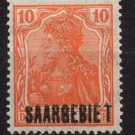 Saargebiet postfrisch/ Falz/ Falzrest Michel 45b