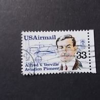 USA Alfred V. Verville gestempelt