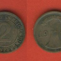 2 Reichspfennig 1924 E