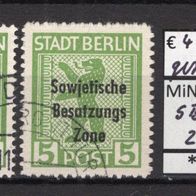 SBZ 1948 Freimarken: Alliierte Besetzung - Berlin und Brandenburg MiNr. 200 A + B ges