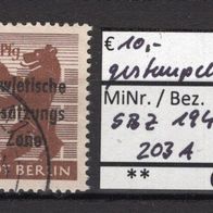 SBZ 1948 Freimarken: Alliierte Besetzung - Berlin und Brandenburg MiNr. 203 A gest.