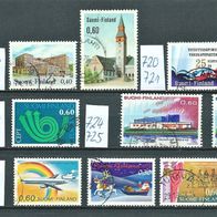 Finnland 1973 " 10er Lot Einzelmarken Mi. 718-722; 724/25 & 738-740 Gestempelt °