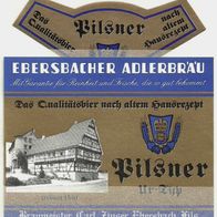 Bieretikett "Pilsner Ur-Typ" Adler Brauerei † 1986 (C. Zinser) Ebersbach a. d. Fils