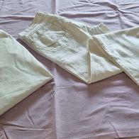 Strech Jeans v. Angles, weiß und Sweattunikashirt von Grüne Erde, weiß Gr.36,38