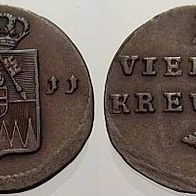 Würzburg Cu 1/4 Kreuzer 1811 "Ferdinand von Österreich" (1806 - 1814) ss+