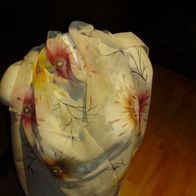 Tuch beige ganz zart Blumen bunt