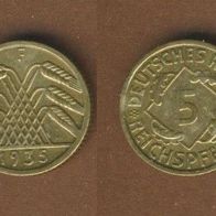 5 Reichspfennig 1935 F