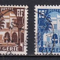 Algerien, 1954, Mi. 326, 328, Bardo-Museum, 2 Briefm., gest.