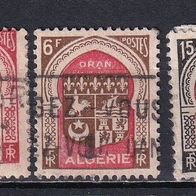 Algerien, 1947, Mi. 268, 273, 276, Wappen, 3 Briefm., gest
