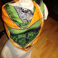 Tuch groß orange grün NEU
