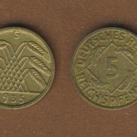 5 Reichspfennig 1935 G