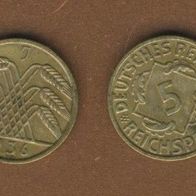 5 Reichspfennig 1936 J