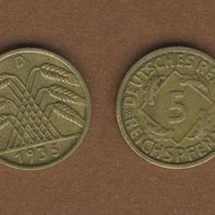 5 Reichspfennig 1935 D