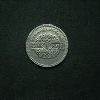B5) Syrien 1 Lira / Lire (Pfund) 1974 -1394 Syria Syrie
