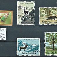 Italien 1967 " Nationalparks Mi. 1226-1229 kompl. Satz Gestempelt Sondermarken Natur