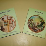 Robin Hood + Onkel Toms Hütte 2 große Bücher wie neu
