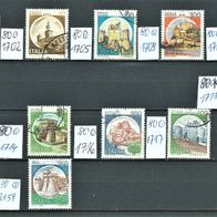 Italien 1980 (90) " Burgen u. Schlösser 9er Lot Mi. ab 1702 - 2159 Gestempelt ° 1x *