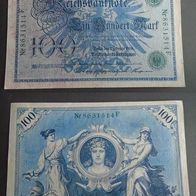 Banknote Deutsches Reich: 100 Mark 1908 - Grüner Spiegel - Top Erhaltung