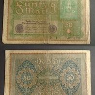 Banknote Deutsches Reich: 50 Mark 1919 - Reihe 1