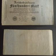 Banknote Deutsches Reich: 500 Mark 1922