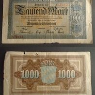 Banknote Deutsches Reich: Bayerische Banknote 1000 Mark 1922