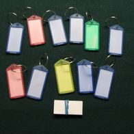 11 x Sondersorte Schlüsselanhänger Schlüsselschilder aufklappbar beschriftbar