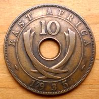 10 Cents 1935 Britisch Ost-Afrika
