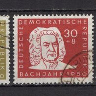 DDR 1950 200. Todestag von Johann Sebastian Bach MiNr. 256 - 259 gestempelt