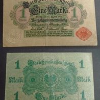 Banknote Deutsches Reich: Darlehnenskassenschein 1 Mark 1914
