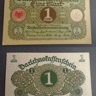 Banknote Deutsches Reich: Darlehnenskassenschein 1 Mark 1920 - Bankfrisch