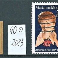 USA 1990 " Marianne Moore Mi. 2083 ZD Doppel Zwilling Paar Gestempelt ° US
