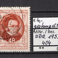 DDR 1953 125. Todestag von Franz Schubert MiNr. 404 gestempelt