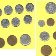 Münzen Niederlande Wilhelmina - Juliana - Beatrix 1948 - 1991 Lot 18 Stück
