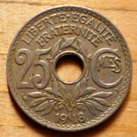 25 Centimes 1918 Frankreich