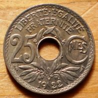 25 Centimes 1922 Frankreich