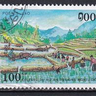 Laos, 1987, Mi. 1056, Reisanbau, 1 Briefm., gest.